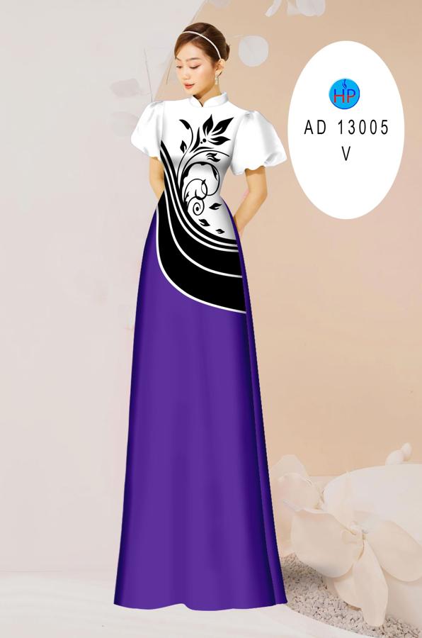Vải Áo Dài Hoa In 3D AD 13005 15